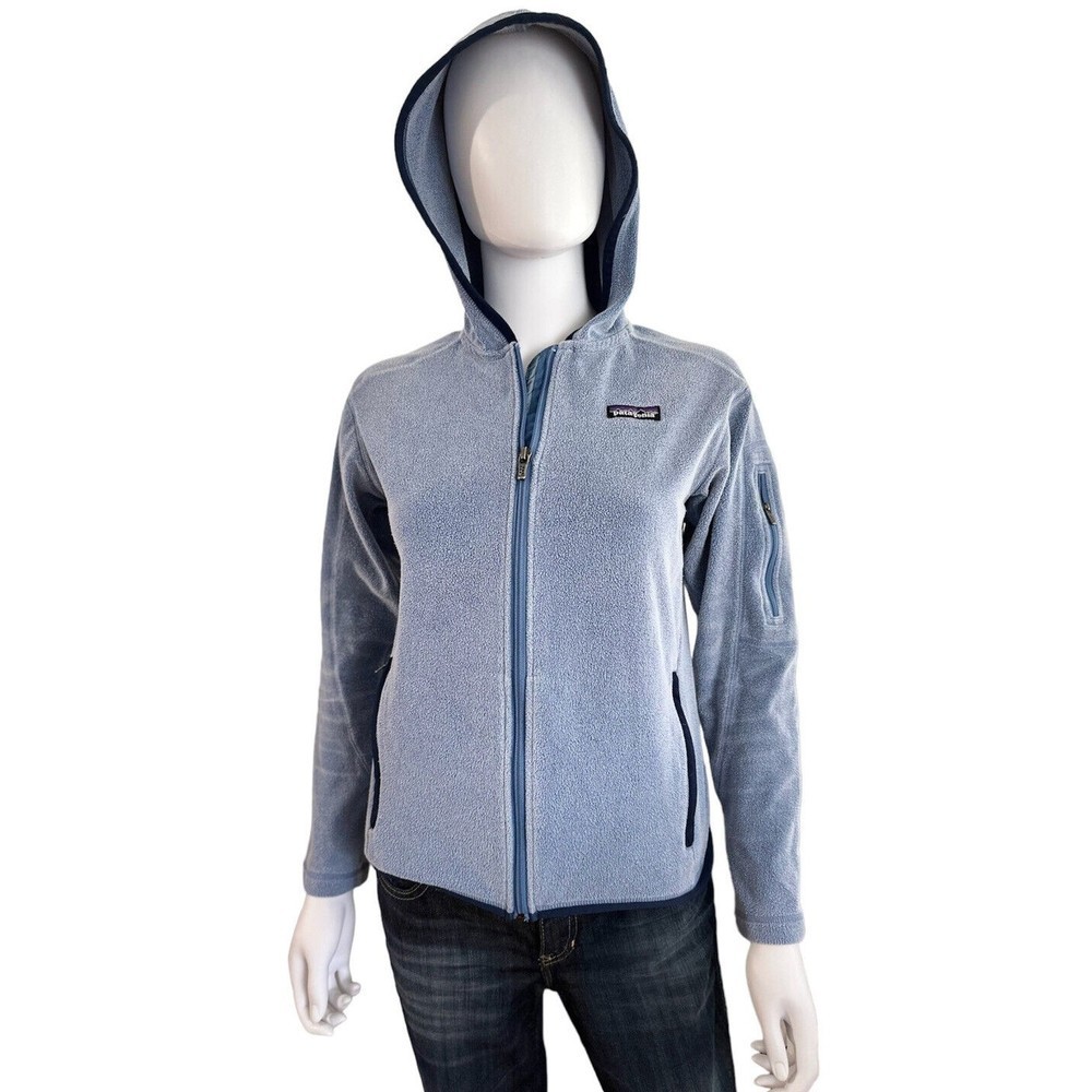 Patagonia Maroon Long Sleeve Plush Fleece Zip Up Jacket Women's Size S